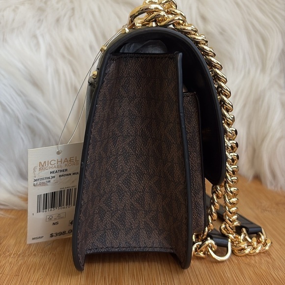 Michael Kors NWT Heather Tiger Calf Hair Leather Logo Crossbody Bag MSRP $398 - Picture 9 of 17